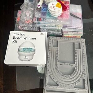 Craft bracelet making - clay, letters, charms - 17 assorted boxes NWOT/USED